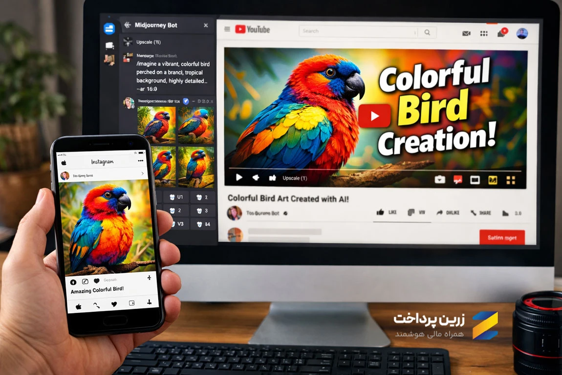ساخت کاور اینستاگرام و یوتیوب با میدجرنی | نمونه خروجی برای کاور